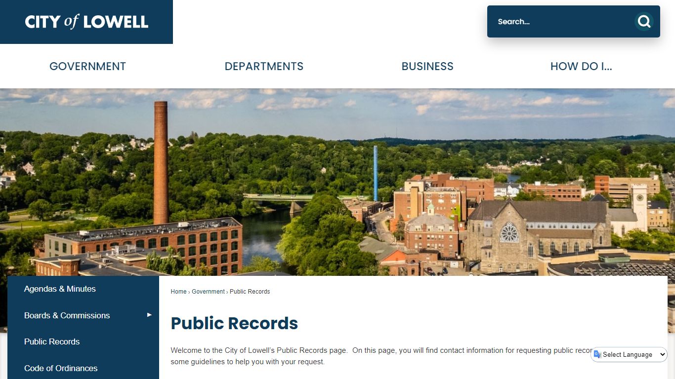 Public Records | Lowell, MA